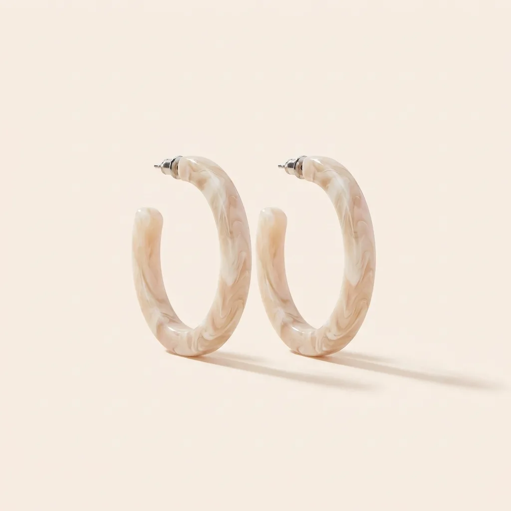 Chunky Acrylic Hoop Earrings